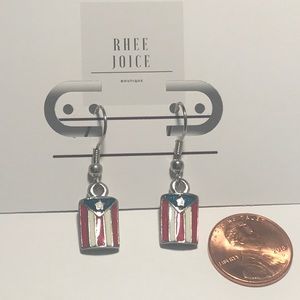 PUERTO RICO FLAG Coqui Borica Small Dangle Earring